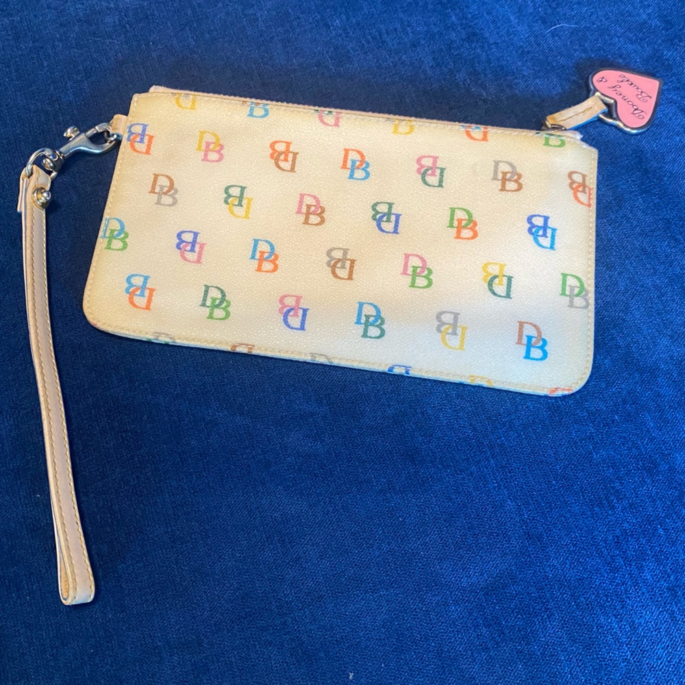Vintage Dooney & Bourke Rainbow 🌈 Monogram Wristlet